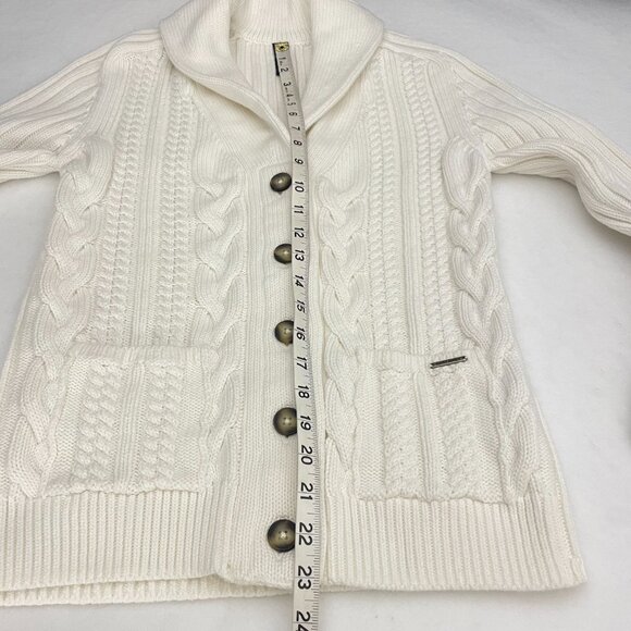 Saint James Fisherman Cable Knit Shawl-collar Cardigan - Picture 11 of 13